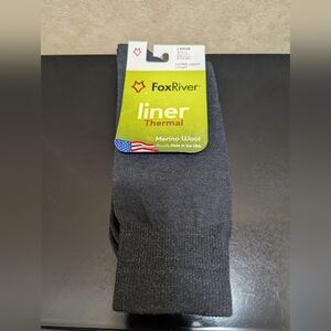 Fox River Merino Wool Liner Sock Gray Men 8-11.5 Women 10-12.5